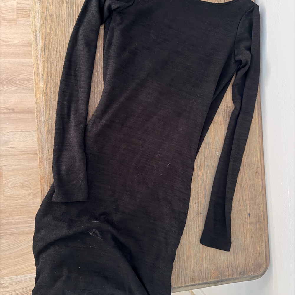 Wilfred Slim Fit Long Sleeve Black Women’s Dress